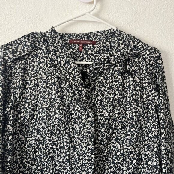 Comptoir Des Cotonniers Black Purple 100% Polyester Lightweight Jacket Sz 40 - Picture 2 of 10